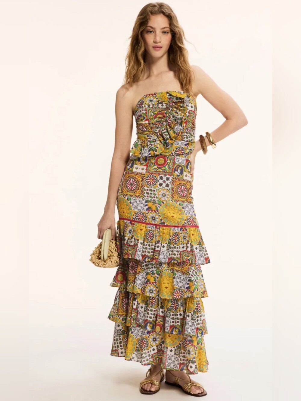 Ro's Garden Honduras Skirt Napoli Yellow Women Size S